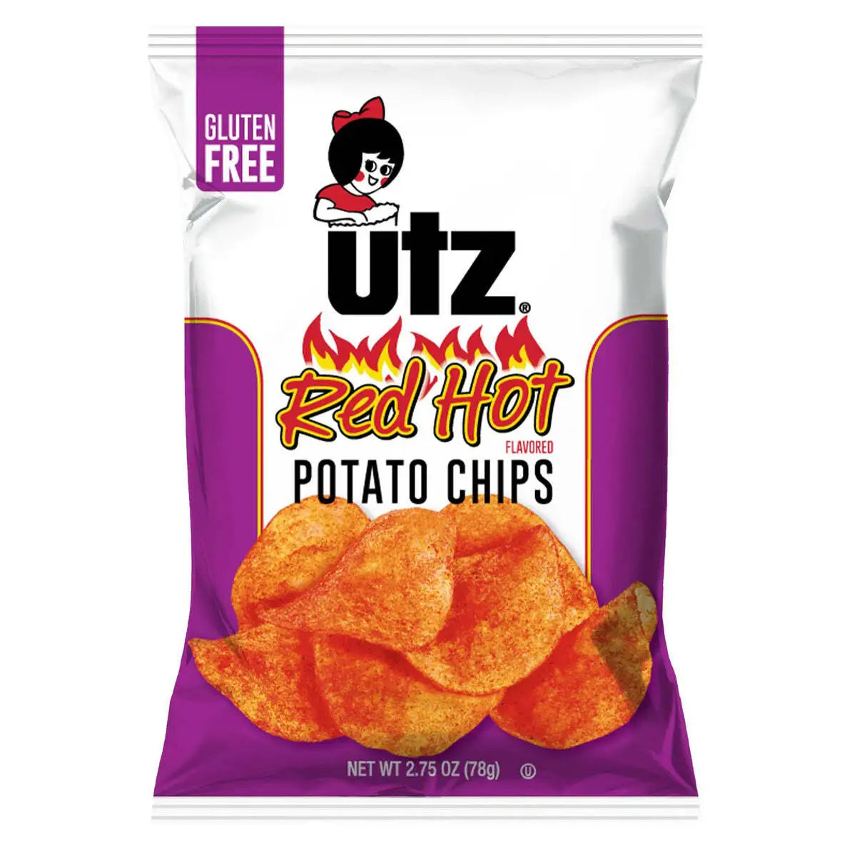 Utz Potato Chips Red Hot 2.75 oz